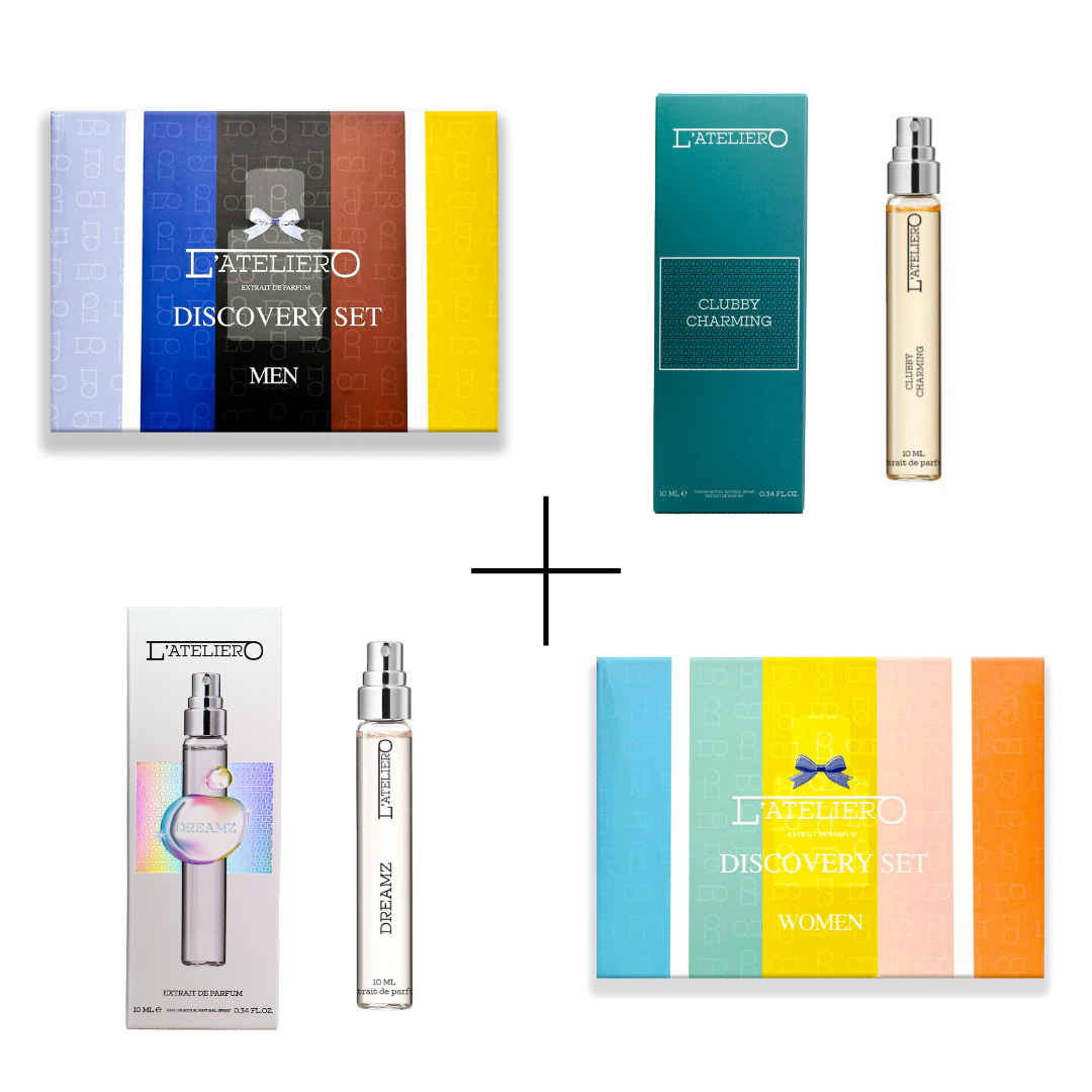Discovery Set Bundle - Damen-, Herren- und Unisex-Düfte - 12x Extrait de Parfum - 50ml - L'ATELIERO Parfumsndle